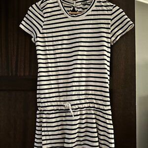 Monrow Nautical Stripe Navy/Cream Cotton Romper